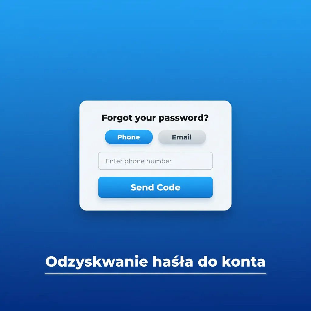 Odzyskiwanie hasła: „Nie pamiętasz hasła?”, e‑mail/telefon, link/kod, nowe hasło, opcjonalnie 2FA